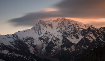 Mont Rose des dernières lueurs